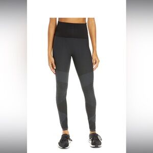 SPANX look at me now seamless moto leggings in navy - worn twice. Size large.